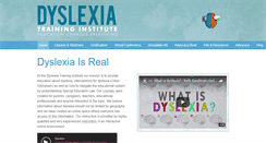 Desktop Screenshot of dyslexiatraininginstitute.org