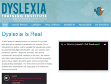 Tablet Screenshot of dyslexiatraininginstitute.org
